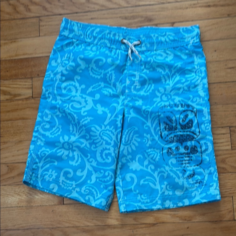 Lands' End Kids Blue Swim Trunks